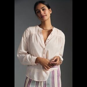 Anthropologie Pilcro Henley Blouse